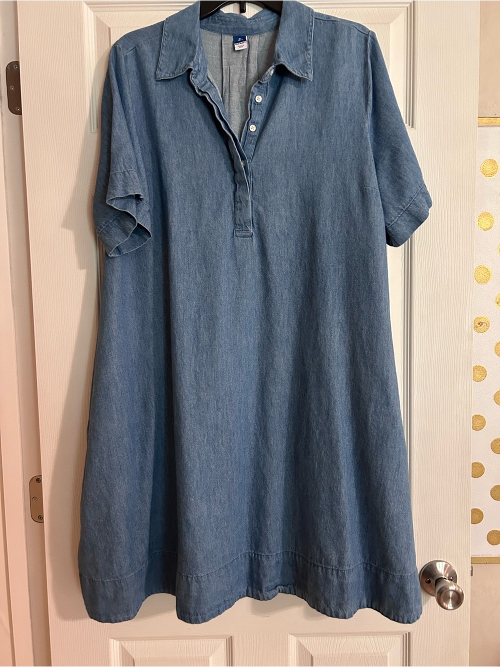 Old Navy Light Blue Denim Polo Dress